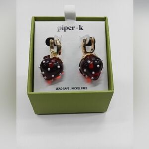 NEW | Piper K Strawberry Dangling Pierced Earrings